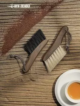 MHW-3BOMBER Щетка для чистки кофемолки Винтажная щетка из цельного дерева Профессиональный инструмент для чистки домашнего бариста Аксессуары для кафе