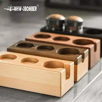 MHW-3BOMBER Станция для темперирования эспрессо, деревянный держатель портафильтра для станции темперирования кофе 51–54 мм, шикарные аксессуары для домашнего бариста