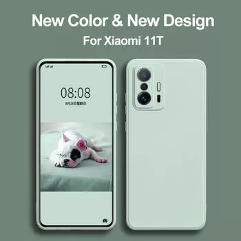 Чехол Mi 11T Mi 11 T Mi11T Pro, квадратный, жидкий, силиконовый, полный защитный чехол для Xiaomi Mi 11T Mi11T Mi 11 T Pro Ultra Lite, Funda for Mi 11T Pro слоновая кость