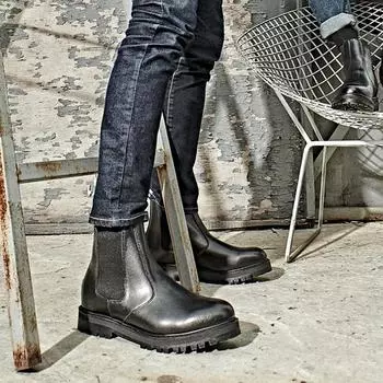 Miami Project MF 1391 Базовые ботинки челси из коровьей кожи Washcon Vanta Black-1391 260