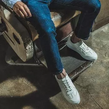 Miami Project MF 1791 Stockton Натуральная воловья кожа Кроссовки немецкой армии Jet White-1791 240