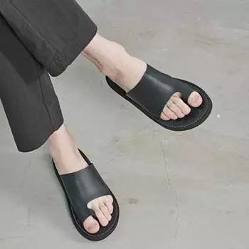 Miami Project MF S2012 Eger Минимальные кожаные тапочки Vanta Black-S2012 250