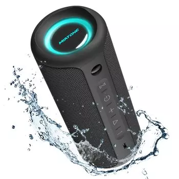 MIATONE BoomPro Bluetooth-динамик с выходом 40 Вт, водонепроницаемый IPX7 Bluetooth-динамик с мощными басами, беспроводной динамик с RGB-светодиодом и обработкой DSP-сигнала на ПК
