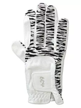 Mic Golf 39 FIT39 Gloves Unisex wear L size (MIC GOLF) MGF-220N Right-handed (for left-handed) Zebra/White