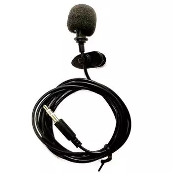 Mic Mobile Phone Noise Reduction Lavalier Microphone Small Microphone Lapel Microphone Clip on B 1.5m-Plastic