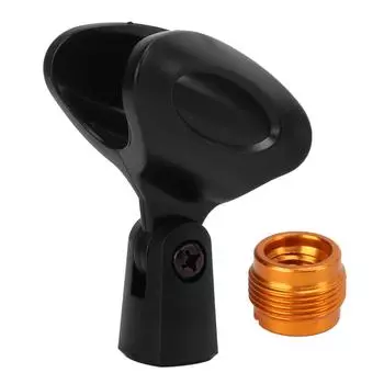 Mic Stand Clip R7 Microphone Holder Mount Adjustable 58in Screw Hole Plastic for Wired Wireless Mic