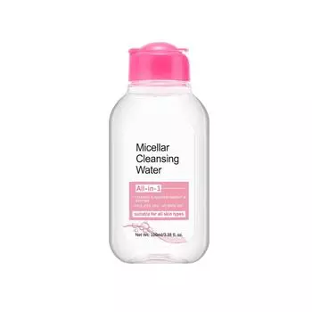 Мицеллярная очищающая вода для снятия макияжа очищает и успокаивает кожу, подходит для всех типов кожи, 100 мл белый