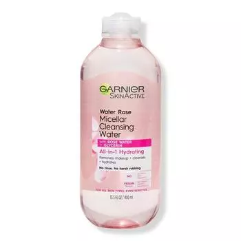 Мицеллярная очищающая вода Garnier SkinActive с розовой водой, 13,5 унций