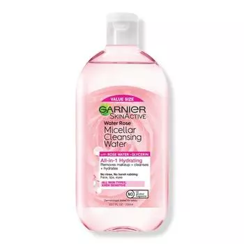 Мицеллярная очищающая вода Garnier SkinActive с розовой водой, 23,7 унции