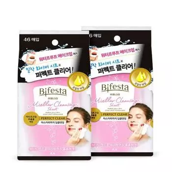 Мицеллярные очищающие салфетки Bifesta Perfect Clear 46 листов X 2 FREE