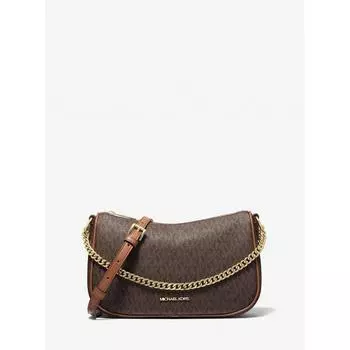 Michael Kors Carmela Signature Logo Convertible Crossbody Medium 35f4g1qc6b200 Коричневый F