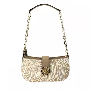 Michael Kors Carmen Маленькая сумка-кошелек из телячьего волоса цвета верблюжьей шерсти, через плечо, женский кошелек мульти