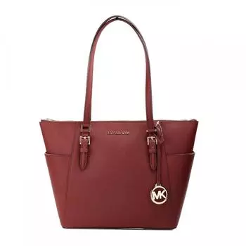 Michael Kors Charlotte Cherry Большая кожаная большая сумка на молнии с верхом Женский кошелек мульти