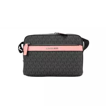 Michael Kors Cooper Маленькая розовая женская сумка через плечо из фирменного ПВХ, мульти