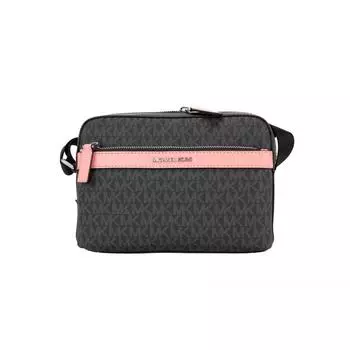 Michael Kors Cooper Маленькая розовая женская сумка через плечо из ПВХ с логотипом