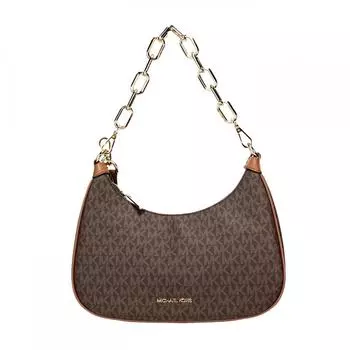 Michael Kors Cora Large PVC Zip Pouchette Chain Shoulder Crossbody Women s Bag multi