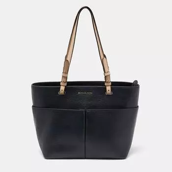 Michael Kors Dark Blue бежевый кожаный тотализатор Bedford синий
