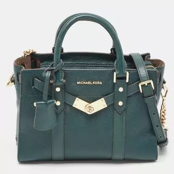 Michael Kors Dark Leather Nouveau Hamilton зеленая сумка-тоут