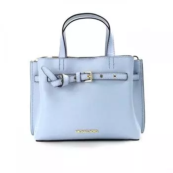 Michael Kors Emilia Маленькая синяя женская сумка из шагреневой кожи через плечо