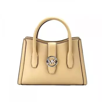 Michael Kors Gabby, маленькая женская сумка через плечо из искусственной кожи верблюжьего цвета с молнией, мульти