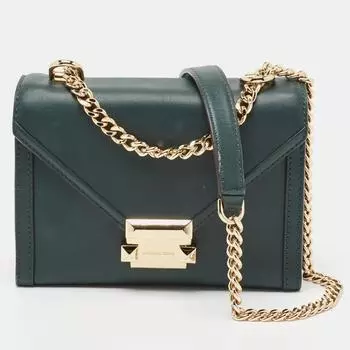Michael Kors Изумрудная Кожаная Сумка Через Плечо Whitney зеленый