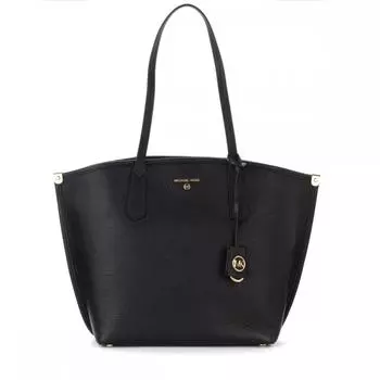 Michael Kors Jane Ebbled Кожаная большая сумка на плечо черное золото