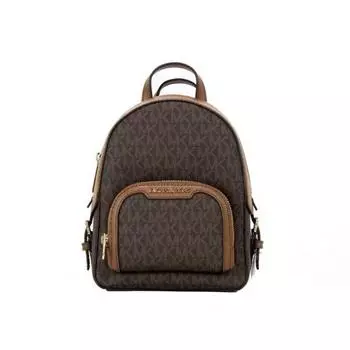 Michael Kors Jaycee mini XS Signature ПВХ рюкзак на молнии с карманом на плечо женская сумка мульти