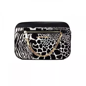 Michael Kors Jet Set, большая женская сумка через плечо с цепочкой на молнии East West, мульти