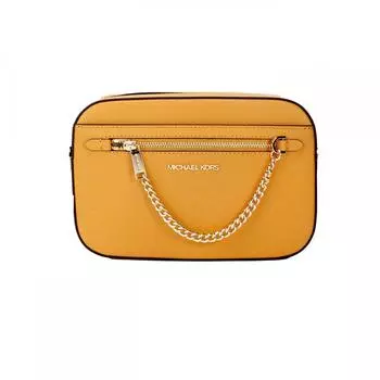 Michael Kors Jet Set East West Large Cider Leather Zip Chain Crossbody Women s Bag multi