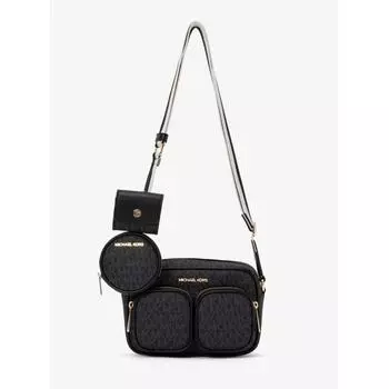 MICHAEL KORS JET SET ITEM CROSSBODY С TECH ATTACH MEDIUM 35S4GTTC2B1 ЧЕРНЫЙ