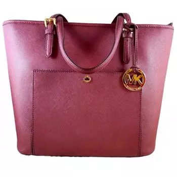 Michael Kors Jet Set Item Top Сумка с карманом на молнии и застежкой-молнией сливового цвета