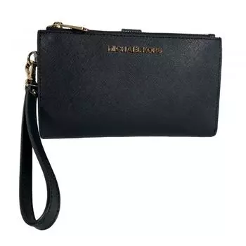 Michael Kors Jet Set Кошелек на руку из сафьяновой кожи с двойным Zi hone