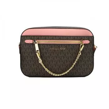 Michael Kors Jet Set Large East West Primrose PVC Zip Chain Crossbody Women s Bag multi