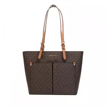 Michael Kors Jet Set Medium Signature Большая сумка-тоут из ПВХ с двумя карманами Женский кошелек мульти