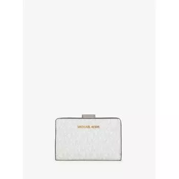 MICHAEL KORS JET SET TRAVEL BILFOLD МОНЕТНИЧНЫЙ КОШЕЛЕК СРЕДНИЙ MK SIGNATURE 35F3GTVF2V1999 ОПТИЧЕСКИЙ БЕЛЫЙ
