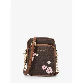 MICHAEL KORS JET SET TRAVEL CHAIN CROSSBODY MEDIUM MK SIGNATURE 35S4GTVC8I200 КОРИЧНЕВЫЙ