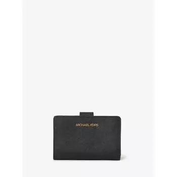 MICHAEL KORS JET SET TRAVEL Компактный кошелек на молнии, средний размер 35F7GTVF2L1 Черный
