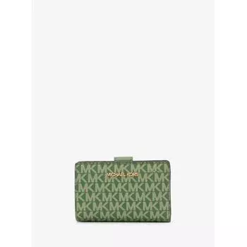 MICHAEL KORS JET SET TRAVEL Кошелек для монет на молнии MK Signature 35S3GTVF6O5668 Зеленый папоротник