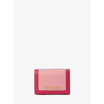 MICHAEL KORS JET SET TRAVEL Кошелек тройного сложения на молнии Очень маленький 35S4GTVD0L2613 Электро Розовый Мульти