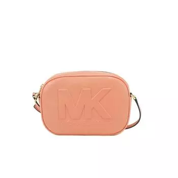 Michael Kors Jet Set Travel Medium Sherbert Кожаная овальная женская сумка через плечо с камерой, мульти