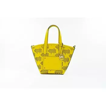 Michael Kors Kimber Small Daffodil Leather 2 in 1 Zip Tote Messenger Bag Women s Purse multi