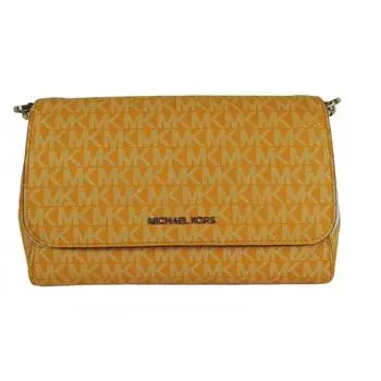Michael Kors Кожаная сумка-трансформер MICHAEL KORS среднего размера с логотипом, сотовый мульти
