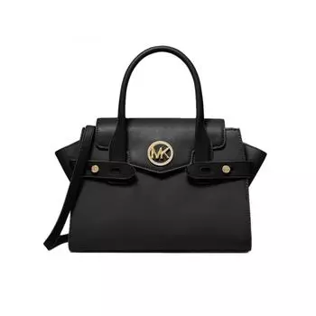 Michael Kors КОЖАНАЯ СУМКА MICHAEL KORS CARMEN Medium FLA СУМКА НА ПЛЕЧО черное золото