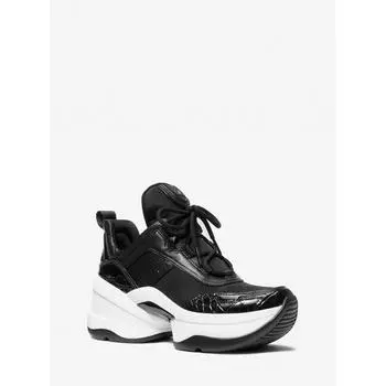 Michael Kors Кроссовки Olympia Wedge 49f4olfs1d1 черные 5.5