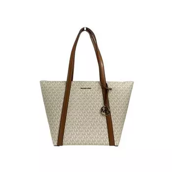 Michael Kors Large Pratt ivory Shoulder Zip Tote Women s Bag multi