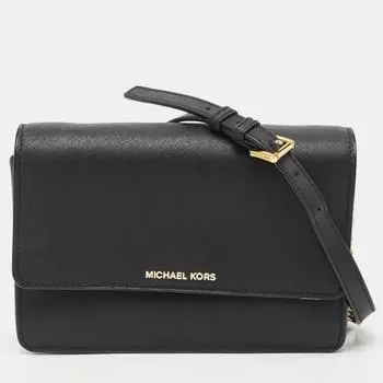 Michael Kors Leather Daniela Crossbody Bag black