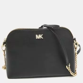 Michael Kors Leather Dome Crossbody Bag black