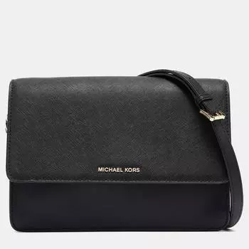 Michael Kors Leather Jet Set Crossbody Bag black