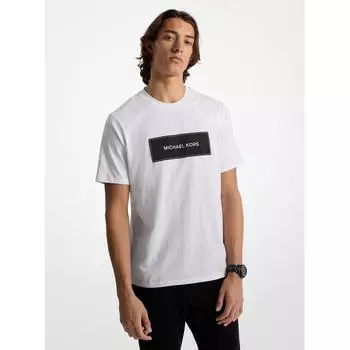 Michael Kors Логотипированная хлопковая футболка Or552effv4100 Белая M