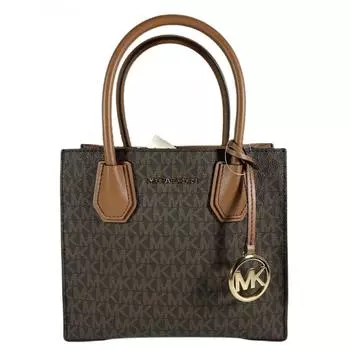 Michael Kors Mercer Leather Messenger темно-коричневый